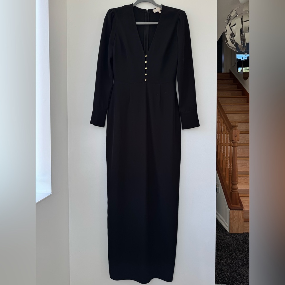 WAYF Long black sleeve formal dress